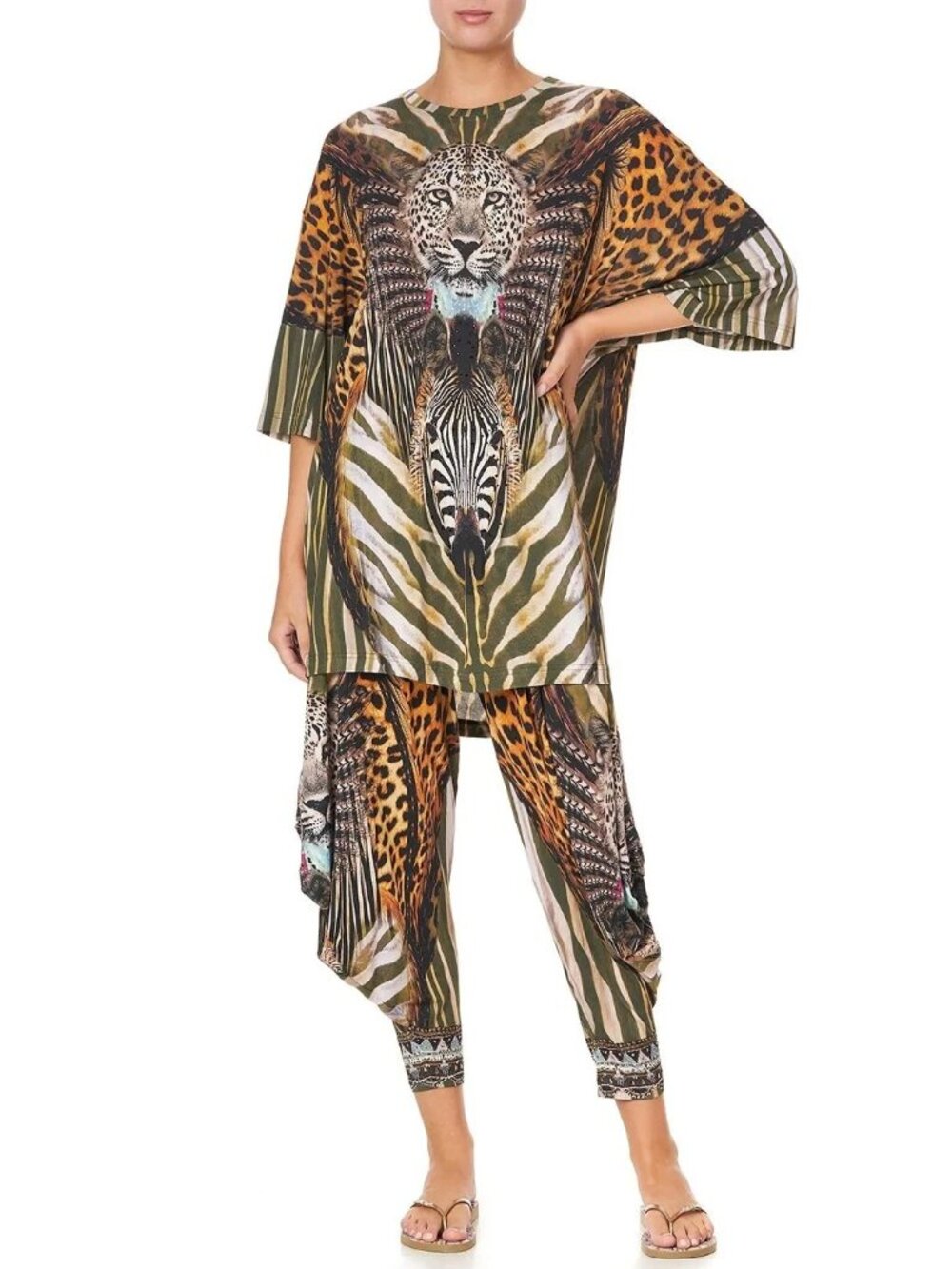 Camilla Nine Lives Wrap Harem Pants Size 10 Medium - Picture 3 of 14